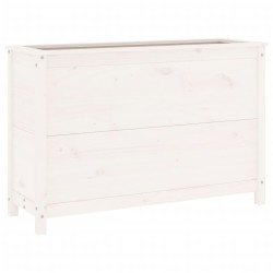 vidaXL Arriate elevado de jardín madera de pino blanco 119,5x40x78 cm