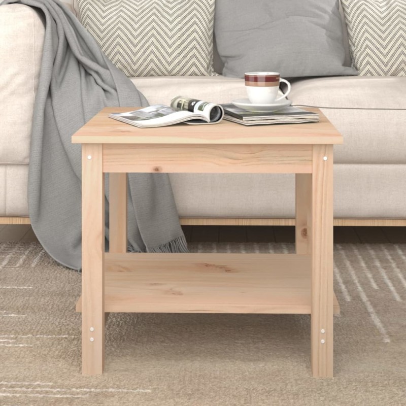 vidaXL Mesa de centro de madera maciza de pino 50x50x45 cm vidaXL Mesa de centro de madera maciza de pino 50x50x45 cm
