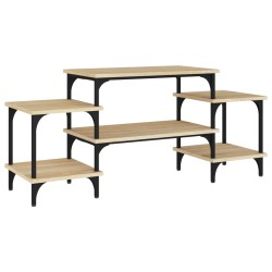 vidaXL Mueble para TV madera contrachapada roble Sonoma 117x35x52 cm