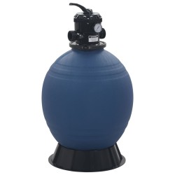 vidaXL Filtro de arena de piscina válvula de 6 posiciones azul 560 mm
