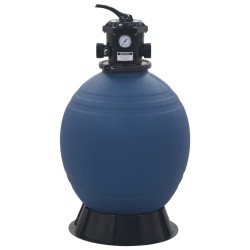 vidaXL Filtro de arena de piscina válvula de 6 posiciones azul 560 mm