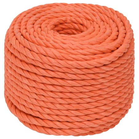 vidaXL Cuerda de trabajo polipropileno naranja 10 mm 25 m