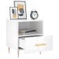 vidaXL Mesita noche 2 uds madera ingeniería blanco brillo 40x35x47,5cm vidaXL Mesita noche 2 uds madera ingeniería blanco brillo 40x35x47,5cm