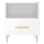 vidaXL Mesita noche 2 uds madera ingeniería blanco brillo 40x35x47,5cm vidaXL Mesita noche 2 uds madera ingeniería blanco brillo 40x35x47,5cm