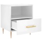 vidaXL Mesita noche 2 uds madera ingeniería blanco brillo 40x35x47,5cm vidaXL Mesita noche 2 uds madera ingeniería blanco brillo 40x35x47,5cm