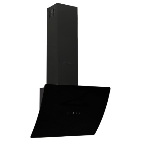 vidaXL Campana extractora de pared acero vidrio templado negro 60 cm