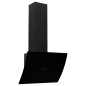 vidaXL Campana extractora de pared acero vidrio templado negro 60 cm