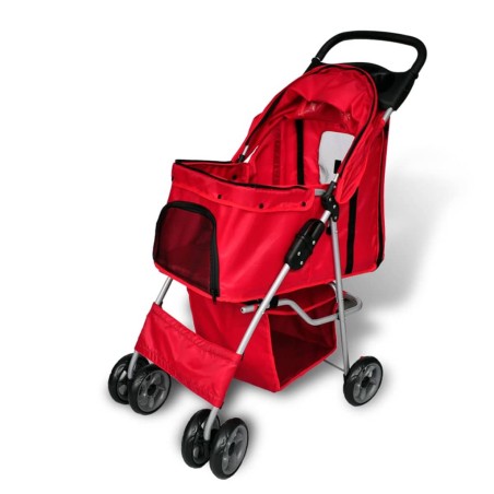 vidaXL Cochecito para perros rojo 
