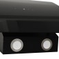 vidaXL Campana extractora de pared acero vidrio templado negro 60 cm