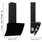 vidaXL Campana extractora de pared acero vidrio templado negro 60 cm