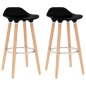 vidaXL Taburetes de cocina 2 unidades negro vidaXL Taburetes de cocina 2 unidades negro
