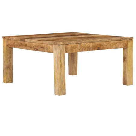 vidaXL Mesa de centro de madera de mango maciza 80x80x40 cm