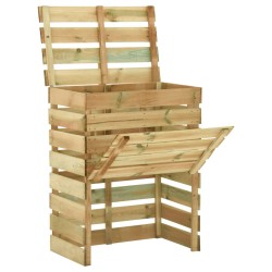 vidaXL Compostador de láminas madera de pino impregnada 80x50x100 cm