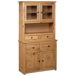 vidaXL Aparador de madera maciza de pino estilo Panamá 93x40,5x180 cm 