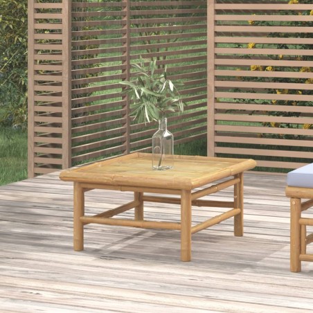 vidaXL Mesa de jardín bambú 65x55x30 cm