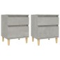 vidaXL Mesitas de noche 2 unidades gris hormigón 40x35x50 cm vidaXL Mesitas de noche 2 unidades gris hormigón 40x35x50 cm