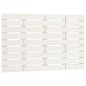 vidaXL Cabecero de cama de pared madera maciza pino blanco 96x3x63 cm