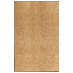 vidaXL Felpudo lavable crema 120x180 cm
