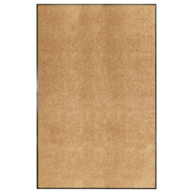 vidaXL Felpudo lavable crema 120x180 cm