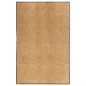 vidaXL Felpudo lavable crema 120x180 cm