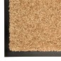 vidaXL Felpudo lavable crema 120x180 cm