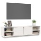 vidaXL Mueble de TV madera maciza de pino blanco 156x40x40 cm vidaXL Mueble de TV madera maciza de pino blanco 156x40x40 cm