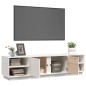 vidaXL Mueble de TV madera maciza de pino blanco 156x40x40 cm vidaXL Mueble de TV madera maciza de pino blanco 156x40x40 cm