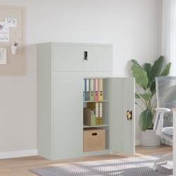 vidaXL Armario archivador de acero gris claro 90x40x145 cm