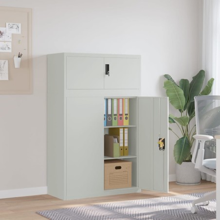 vidaXL Armario archivador de acero gris claro 90x40x145 cm