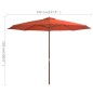vidaXL Sombrilla de jardín con palo de madera 350 cm terracota vidaXL Sombrilla de jardín con palo de madera 350 cm terracota