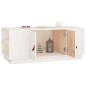 vidaXL Mesa de centro de madera maciza de pino blanco 100x50x41 cm