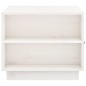 vidaXL Mesa de centro de madera maciza de pino blanco 100x50x41 cm
