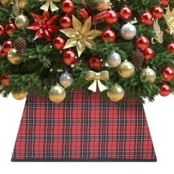 vidaXL Falda del árbol de Navidad roja y negra 48x48x25 cm