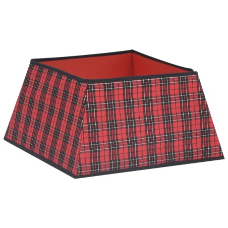 vidaXL Falda del árbol de Navidad roja y negra 48x48x25 cm