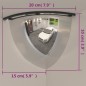 vidaXL Espejos de tráfico 2 uds cuarto combado acrílico Ø30 cm vidaXL Espejos de tráfico 2 uds cuarto combado acrílico Ø30 cm