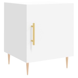 vidaXL Mesita de noche madera de ingeniería blanco 40x40x50 cm