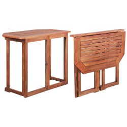 vidaXL Mesa para terraza bistró madera maciza de acacia 90x50x75 cm