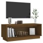vidaXL Mueble de TV madera maciza de pino marrón miel 90x35x35 cm vidaXL Mueble de TV madera maciza de pino marrón miel 90x35x35 cm