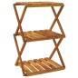 vidaXL Estantería plegable 3 alturas madera acacia marrón 43x31x63 cm vidaXL Estantería plegable 3 alturas madera acacia marrón 43x31x63 cm