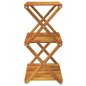 vidaXL Estantería plegable 3 alturas madera acacia marrón 43x31x63 cm vidaXL Estantería plegable 3 alturas madera acacia marrón 43x31x63 cm