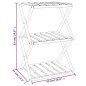 vidaXL Estantería plegable 3 alturas madera acacia marrón 43x31x63 cm vidaXL Estantería plegable 3 alturas madera acacia marrón 43x31x63 cm