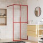 vidaXL Mampara puerta de ducha vidrio transparente ESG rojo 90x195 cm