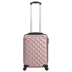 vidaXL Maleta con ruedas trolley rígida rosa dorado ABS