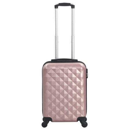 vidaXL Maleta con ruedas trolley rígida rosa dorado ABS