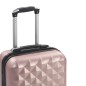 vidaXL Maleta con ruedas trolley rígida rosa dorado ABS vidaXL Maleta con ruedas trolley rígida rosa dorado ABS