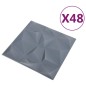 vidaXL Paneles de pared 3D 48 unidades 50x50 cm gris diamante 6 m² vidaXL Paneles de pared 3D 48 unidades 50x50 cm gris diamante 6 m²