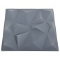 vidaXL Paneles de pared 3D 48 unidades 50x50 cm gris diamante 6 m² vidaXL Paneles de pared 3D 48 unidades 50x50 cm gris diamante 6 m²