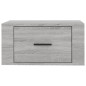 vidaXL Mesita de noche de pared gris Sonoma 50x36x25 cm vidaXL Mesita de noche de pared gris Sonoma 50x36x25 cm