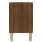 vidaXL Mueble de TV patas de madera maciza marrón roble 103,5x30x50 cm