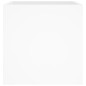 vidaXL Jardinera de madera contrachapada blanco brillante 40x40x40 cm